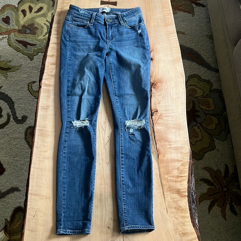 PAIGE Verdugo Ankle Distressed Jeans